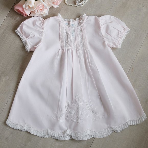 Pink Detailed Lace Slip Dress Feltman Brothers Heirloom Special